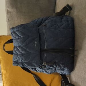 Kate Spade Ellie Large Flap Backpack in Nightcap Navy Blue